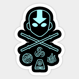 Avatar - Airbender - Aang and Elements Sticker